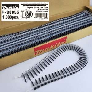 F-30955 Flat Tape Collated Screw PH2 3.9x30mm (1000Pcs/Set)