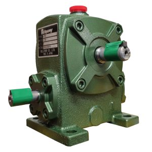PA-9 เกียร์ทดรอบ 1/4 HP เพลาเข้า 9 มม. เพลาออก 14 มม. อัตราทด 1:50
