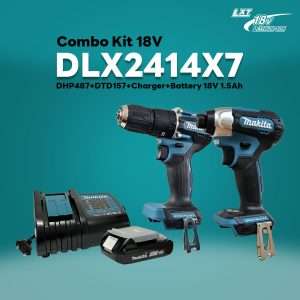 ชุด DLX2414X7 (DHP487+DTD157) เครื่องมือแบตเตอรี่ 18V Combo Kit