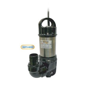 SSPV-405S ปั้มแช่ดูดโคลนเรือนสเตนเลส 1/2HP ท่อ 2" ระบบไฟ 1เฟส 2สาย 220โวลท์