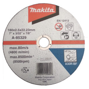 A-85329 ใบตัดเหล็ก MAKITA 7" 180x2.5x22.23mm A30R