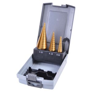 D-46573 Step Drill Bit Spiral Flute Ti Coating (3Pcs/Set)