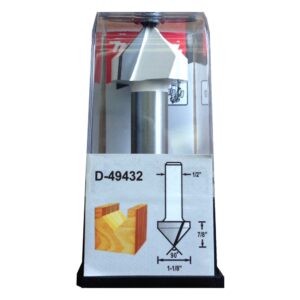 D-49432 ดอกเร้าเตอร์ V Groove Bit ขนาด 1/2นิ้ว 1-1/8x2-3/8x7/8นิ้วx90องศา