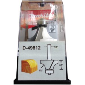 D-49812 ดอกเร้าเตอร์ Roundover Bit-with Bearing ขนาด 1/4นิ้ว 1-1/2x2-7/16x3/4x1/2นิ้ว