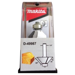D-49987 ดอกเร้าเตอร์ Chamfer Bit-with Bearing ขนาด 1/4นิ้ว 1x2x3/8นิ้วx45องศา