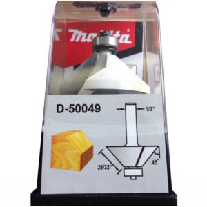 D-50049 ดอกเร้าเตอร์ Chamfer Bit-with Bearing ขนาด 1/2นิ้ว 1-3/4x2-11/16x29/32นิ้วx45องศา