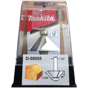 D-50055 ดอกเร้าเตอร์ Chamfer Bit-with Bearing ขนาด 1/2นิ้ว 2x2-13/16x1-1/16นิ้วx45องศา