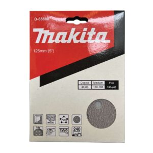 D-65888 Abrasive Disc 5"(125mm) A240 (8hole) H/L Paint (10 Pcs/Set)