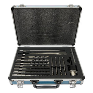 D-71174 SDS-Plus Drill Bit & Chisel with Adapter in Alum Blue (14Pcs/Set)