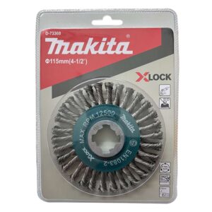 D-73368 Wire Wheel Brush for X-Lock 115mm (4-1/2") Stainless steel 0.5mm (Stringer Knotted)