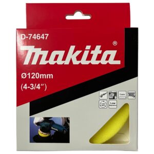 D-74647 Sponge Pad 120mm Yellow (Coarse) Hard Flat