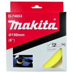 D-74653 Sponge Pad 150mm Yellow (Coarse) Hard Flat