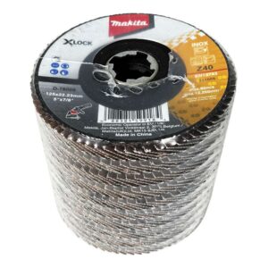 D-76009 5"xZ40 กระดาษทรายซ้อนขัดสเตนเลส X-LOCK (Flap Disc)