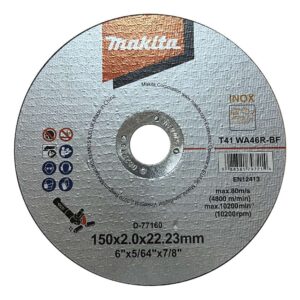 D-77160 ใบตัดสแตนเลส MAKITA 6" 150x2x22.23mm WA46R