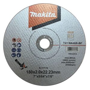 D-77176 ใบตัดสแตนเลส MAKITA 7" 180x2x22.23mm WA46R