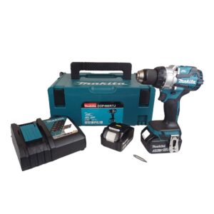 DDF489RTJ  ชุดสว่านไร้สาย 18V LXT BL Cordless 13 mm (1/2") 110 N.m.พร้อมแบตเตอรี่ 5.0 แอมป์ (BL1850B) จำนวน 2 ก้อน และแท่นชาร์จแบบเร็ว (DC18RC) บรรจุในกล่อง MAKPAC