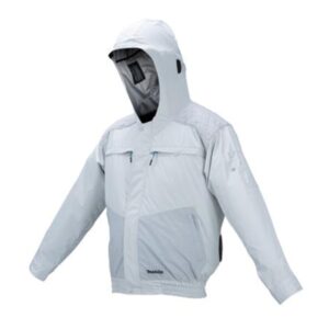 DFJ411ZL เสื้อแจ็คเก็ตพัดลมไร้สาย BL โพลีเคลือบ UV มีฮุด L (LXT Li-ion-18V/12Vmax)