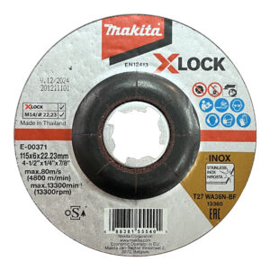 E-00371 Grinding Wheel 115x6x22.23mm (4") WA36N X-Lock (STL) (B75 S25)
