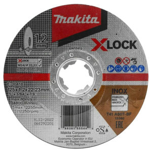 E-00418 ใบตัดเหล็ก MAKITA 5" 125x1.2x22.23mm A60T X-Lock