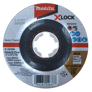 E-00496 ใบเจียร์สแตนเลส MAKITA 4" 100x6x22.23mm WA36N X-Lock