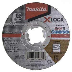 E-00505 ใบตัดเหล็ก MAKITA 4" 100x1.2x22.23mm A60T X-Lock