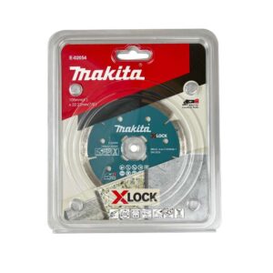 E-02054 ใบเพชร แบบร่อง ตัดคอนนกรีต ขนาด 4นิ้ว 100x1.6x7x-x- มิลลิเมตร (สีน้ำเงิน) ใช้สำหรับเครื่องเจียร์ X-Lock