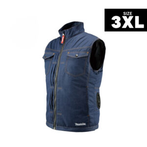 DFV215A06 เสื้อแจ็คเก็ต ยีนส์ คอตั้ง โพลีเอสเตอร์ 12V/18V (Size:3XL) (Tool Only)